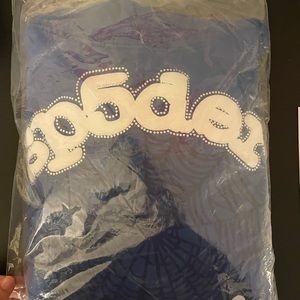 Sp5der Hoodie Blue Men’s Large